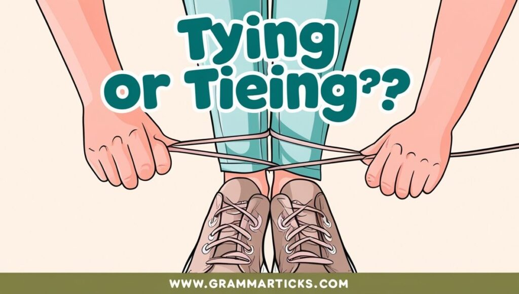 Tying or Tieing